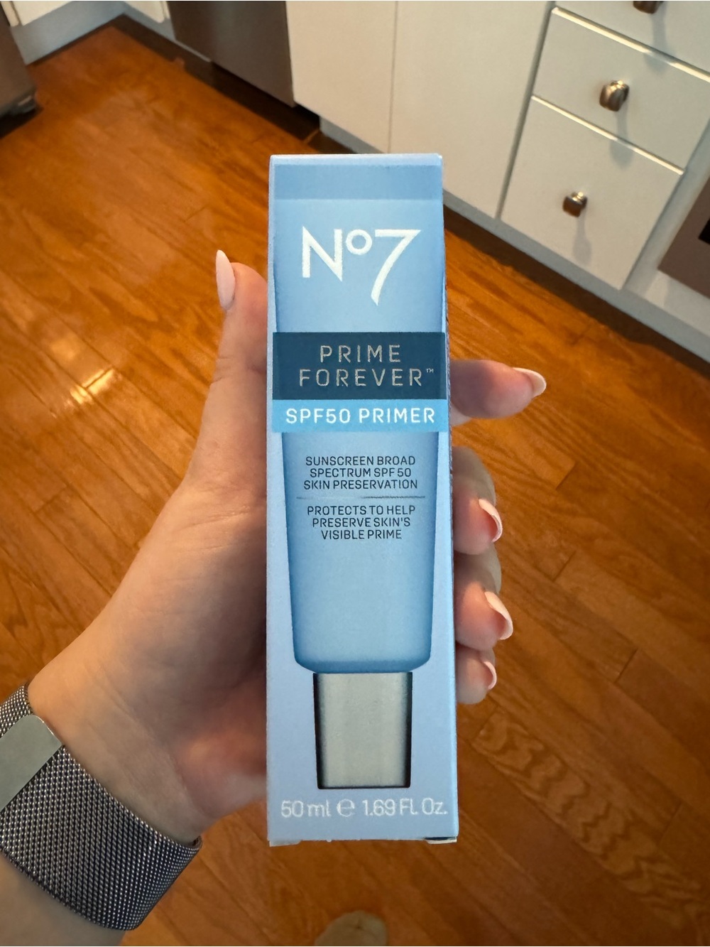No7 Prime Forever SPF50 Primer - Light Blue